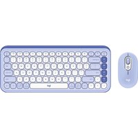 Офисный набор Logitech Pop Icon Combo (сиреневый/белый, нет кириллицы)