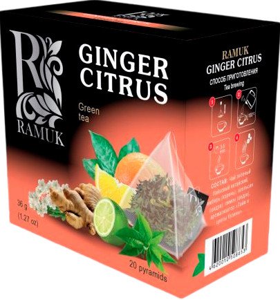 

Зеленый чай Ramuk Ginger Citrus - Цитрусовый имбирь 20 шт