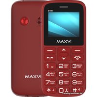 Кнопочный телефон Maxvi B100 (винный красный)