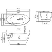Ванна Lauter 21002B (отдельностоящая)