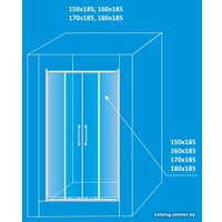 Душевая дверь Водный мир ТА-2 (180x185)