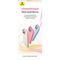 Чехол для телефона Baseus Colorful Liquid Silicone Magnetic Case для iPhone 16 (розовый)