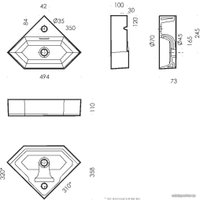 Умывальник Sanita Luxe Line LIN35SLWB01