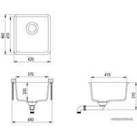 Кухонная мойка Aquasanita Arca SQA101W (графит 222)