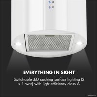 Кухонная вытяжка Klarstein Barett island (белый)