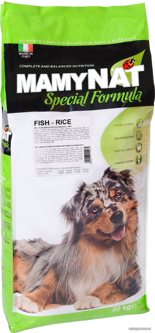 Сухой корм для собак MamyNat Fish and Rice 20 кг