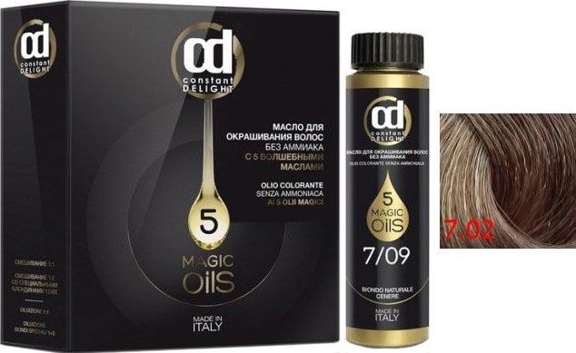 

Масло для окрашивания Constant Delight Olio-Colorante без аммиака 7.02 русый натуральный пепельный