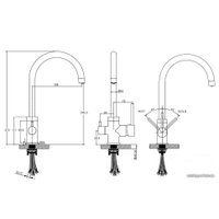 Смеситель Kaiser Merkur 26744-15 (вороненая сталь)
