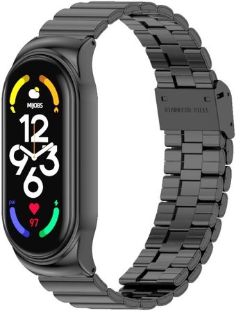 Браслет Mijobs блочный для Xiaomi Smart Band 7 (черный)