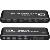 KVM переключатель USBTOP 2х2 HDMI 4K USB3.0