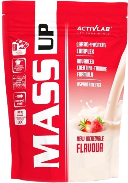 

Гейнер Activlab MASS UP (3кг, клубника)
