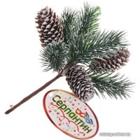 Рождественская ветка Серпантин хвойная зимний иней 201-1278