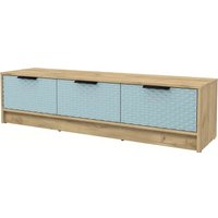 Тумба Интерлиния ТВ Концепт КТ-ТВ3-35 Техно (дуб золотой/океан)