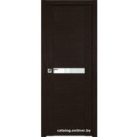 Межкомнатная дверь ProfilDoors 2.01XN L 70x190 (дарк браун, стекло Lacobel Белый лак)