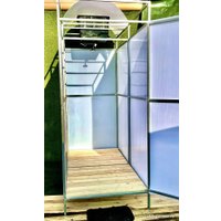 Душевая кабина для дачи с баком СпецПрофРесурс Душ с тамбуром из поликарбоната