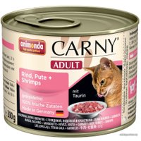 Консервированный корм для кошек Animonda Carny Adult с говядиной, индейкой и креветками 0.2 кг