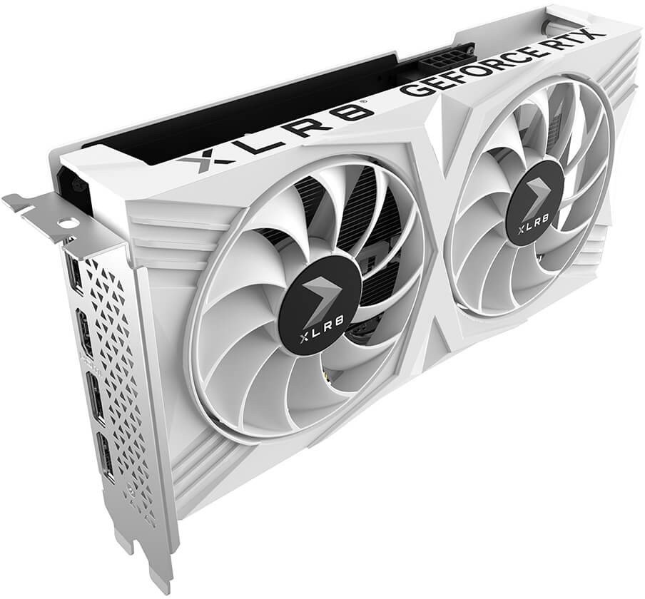 

Видеокарта PNY GeForce RTX 4060 8GB OC XLR8 Verto DF White Edition VCG40608DFWXPB1-O