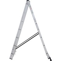 Лестница-стремянка Новая высота NV 123 алюминиевая трёхсекционная 3x8 ступеней
