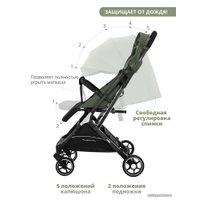 Коляска прогулочная «книга» Indigo Onyx (оливковый)