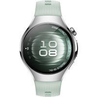 Умные часы Huawei Watch 5 42 мм (серебристый, с зеленым силиконовым ремешком, международная версия)