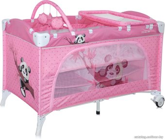 Манеж-кровать Lorelli Travel Kid 2 Layers Pink Panda [10080221637]