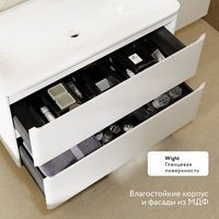 Raval Тумба под умывальник Welto 100 Wel.01.100.2/P/W/RL (подвесная, белый)