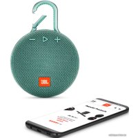 Беспроводная колонка JBL Clip 3 (бирюзовый)