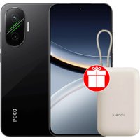 Телефон POCO F7 12GB/512GB международная версия (черный) + пауэрбанк Xiaomi Power Bank P15ZM 10000mAh (бежевый) по акции