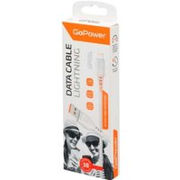 Кабель GoPower 00-00018567 USB Type-A - Lightning (1 м, белый)