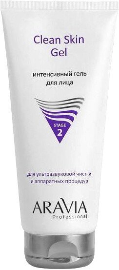 

Aravia Гель для лица Professional Clean Skin Gel Интенсивный д/ультразвуковой чистки 200 мл