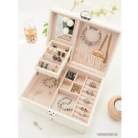 Шкатулка для украшений Joli Angel Нефертити SR-770 (белый экокожа)