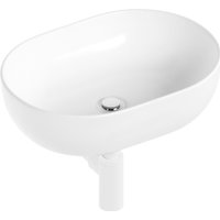 Умывальник Lauter 21836A + клапан 21190W + сифон 21635W (белый матовый)