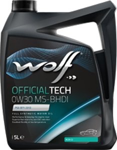 

Моторное масло Wolf OfficialTech 0W-30 MS-BHDI 5л