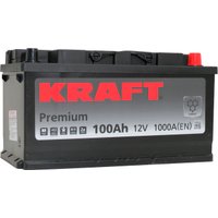 Автомобильный аккумулятор KRAFT Premium R+ (100 А·ч)