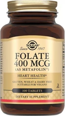 

БАД Solgar Фолат 400мкг Метафолин (100 таблеток)