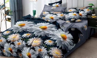 Евро комплект постельного белья Luxor №F 76000 A/B N Евро (поплин)