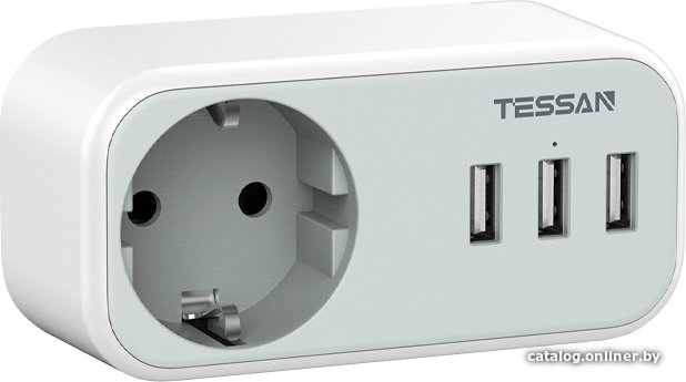 Сетевой фильтр Tessan TS-329 (серый)