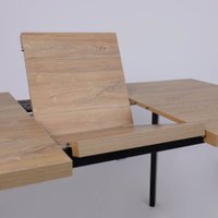 Кухонный стол Listvig Hagen 140 раздвижной, 140-180x85 (дуб вотан/черный)