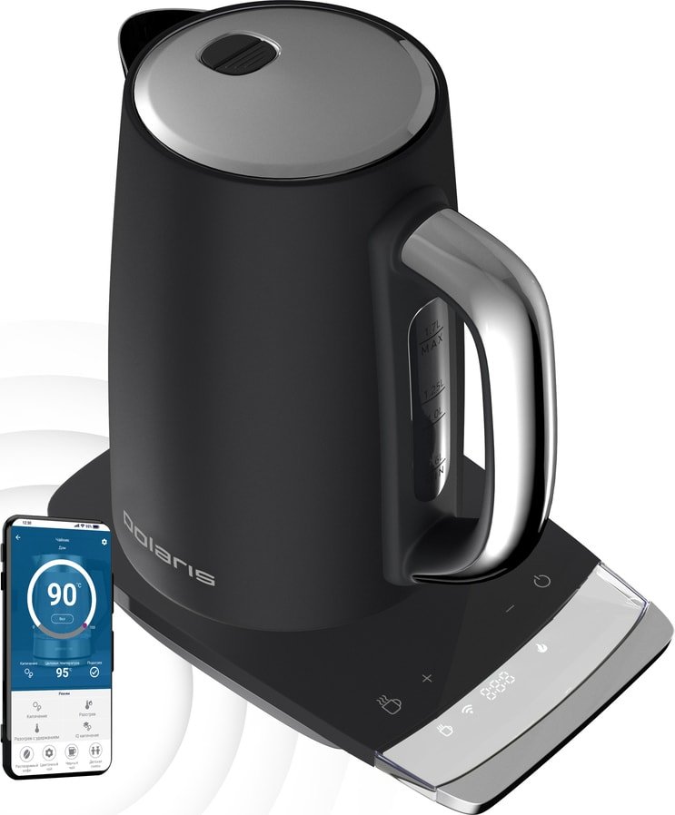 Электрический чайник Polaris PWK 1755CAD WIFI IQ Home (серый)