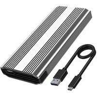 Бокс для накопителей M.2 USBTOP M.2 NVMe 9210 - USB-C/USB-A (с пассивным охлаждением, 10 Гбит/с, серебристый) в Могилеве
