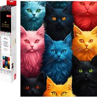 Алмазная мозаика  Феникс+ Цветные коты 70826
