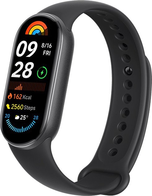 Фитнес-браслет Xiaomi Smart Band 9 (черный, с черным силиконовым ремешком, китайская версия)