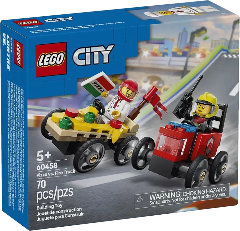 Конструктор LEGO City 60458 Пицца против пожарной машины