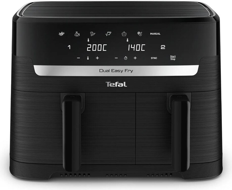 

Аэрогриль (аэрофритюрница) Tefal Dual Easy Fry Essential XXL Air Fryer EY901N (черный)