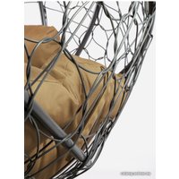 Подвесной диван M-Group Лежебока 11180301 (с серым ротангом/бежевая подушка)