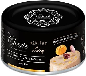 Консервированный корм для кошек Pettric Cherie Healthy Living Chicken & Pumpkin Mousse (мусс из курицы и тыквы) 80 г