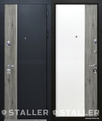 Металлическая дверь Сталлер Этна 205x96R (сонома дуб/сонома дуб)