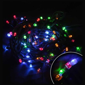Светодиодная гирлянда Волшебная страна LED100-5-MC (зеленый шнур)