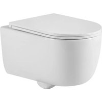 Унитаз подвесной Berges Wasserhaus Tornas Rimless + Visam Slim 525 EX-043408 (с кнопкой, с сиденьем)