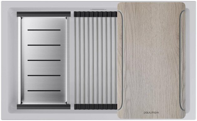 Кухонная мойка Paulmark Lumi-Multi Sink 74 UNI LU-MULTI 74-WH (белый)